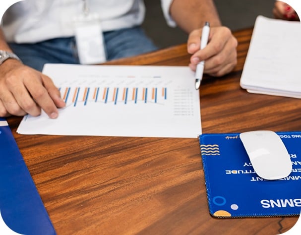 BMNS - Analyzing Business Growth with Chart and Mousepad
